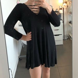 American Eagle cross neck flowy dress